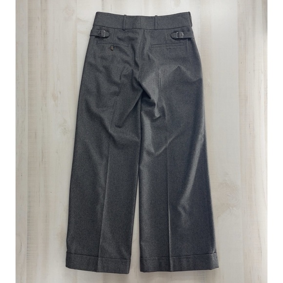 RALPH LAUREN wool cashmere rabbit hair gray slacks pants wide leg high end 4 - Picture 7 of 9